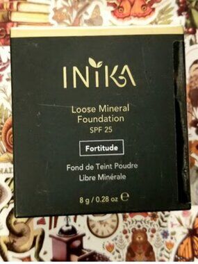 INIKA Certified Organic Loose Mineral Foundation w/SPF 25- FORTITUDE (deep/dark)